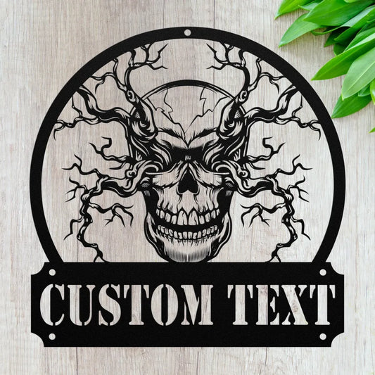 Custom Metal Skull Art - Personalized Decorative Skull