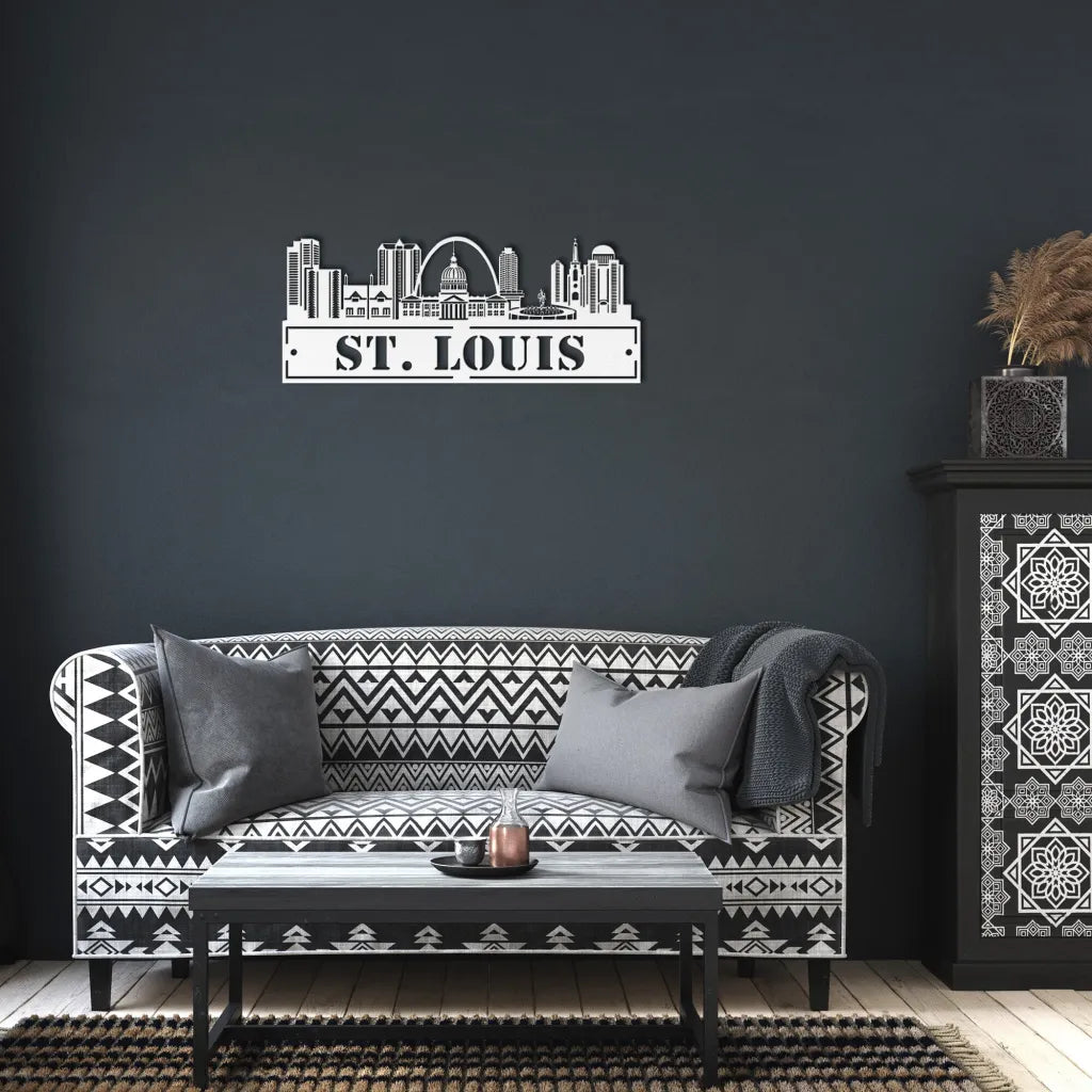 Custom Metal St Louis Sign - Personalized St Louis Skyline