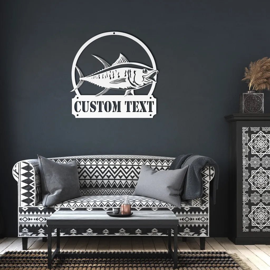 Custom Metal Tuna Sign - Personalized Big Fish Wall Art Decor - Made in USA  – YouniqueMetal