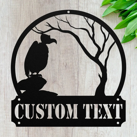 Custom Metal Vulture Sign - Personalized Vulture Wall Art