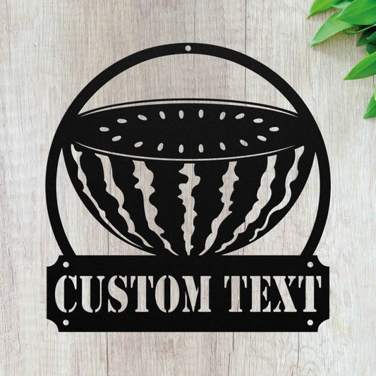 Custom Metal Watermelon Welcome Sign - Personalized