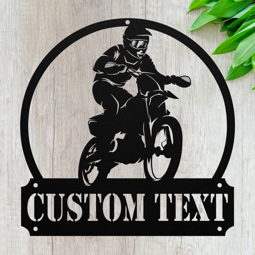 Custom Motocross Metal Sign - Personalized Biker Gifts For