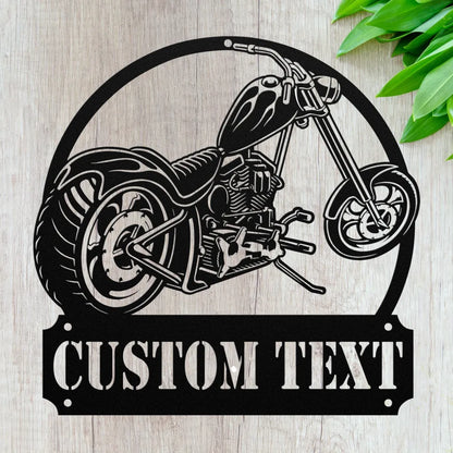 Custom Motorcycle Metal Wall Art - Personalized Rider Metal