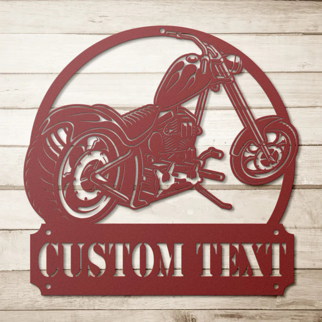 Custom Motorcycle Metal Wall Art - Personalized Rider Metal