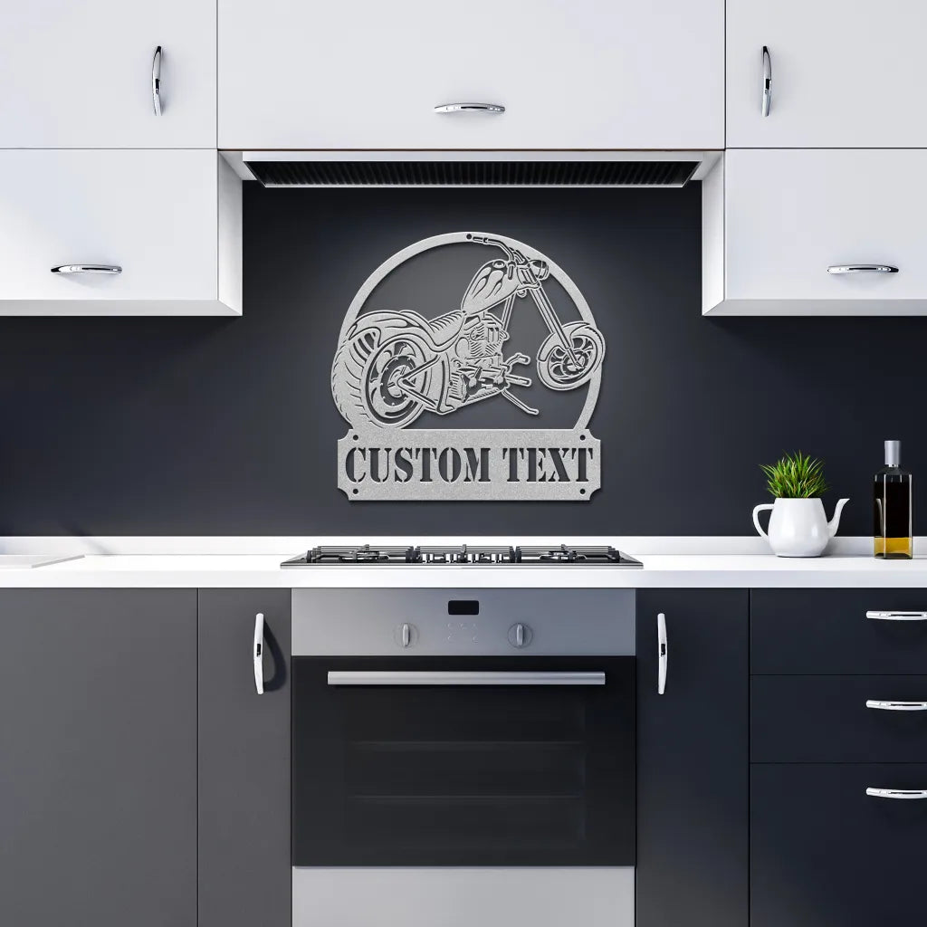 Custom Motorcycle Metal Wall Art - Personalized Rider Metal