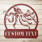 Custom Octopus Metal Wall Art - Personalized Sea Animal Sign