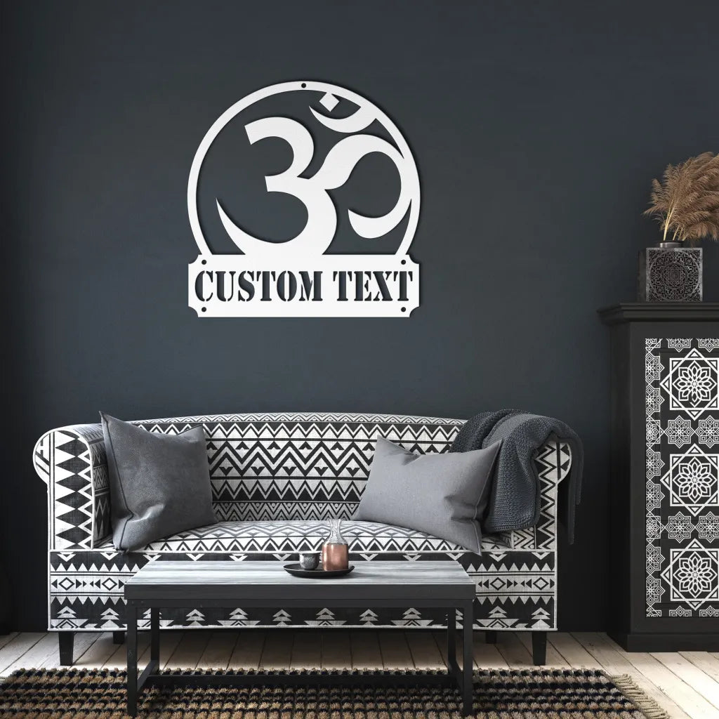 Custom Om Metal Wall Art - Personalized Om Metal Sign -