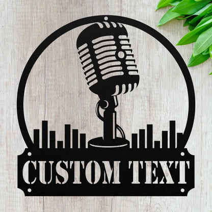 Custom Podcast Sign - Personalized Podcaster Gift For Hi