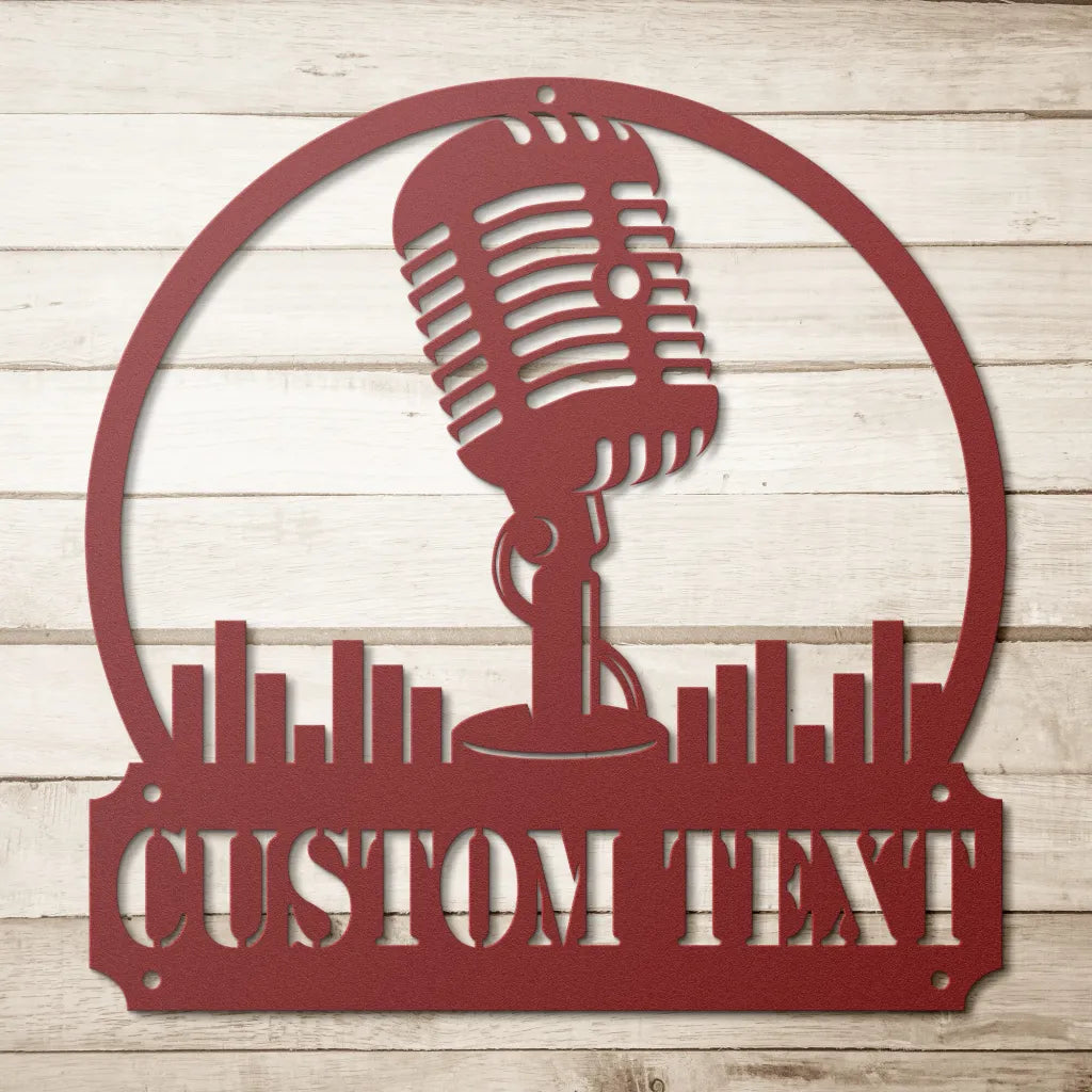 Custom Podcast Sign - Personalized Podcaster Gift For Hi