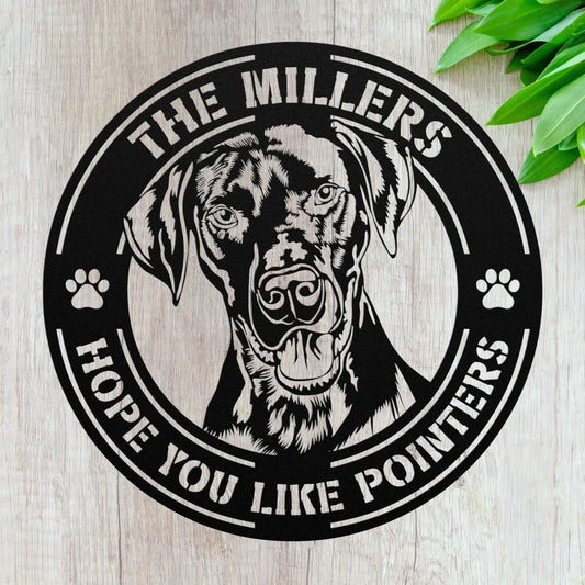 Custom Pointer Metal Art - Pointers Gifts - Personalized Dog