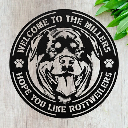 Custom Rottweiler Metal Art - Rottweiler Gifts -