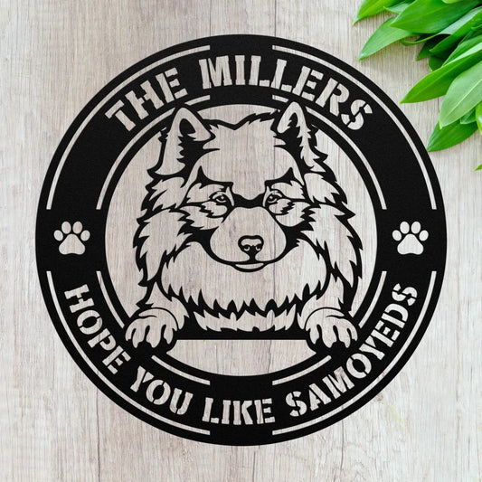 Custom Samoyed Metal Art - Samoyed Gifts - Personalized Dog