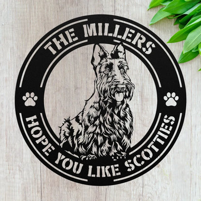 Custom Scottish Terrier Metal Sign - Personalized Dog Owner