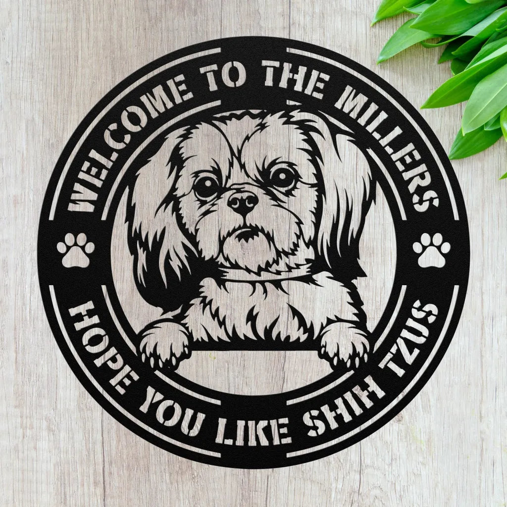 Custom Shih Tzu Metal Art - Unique Shih Tzu Gifts -