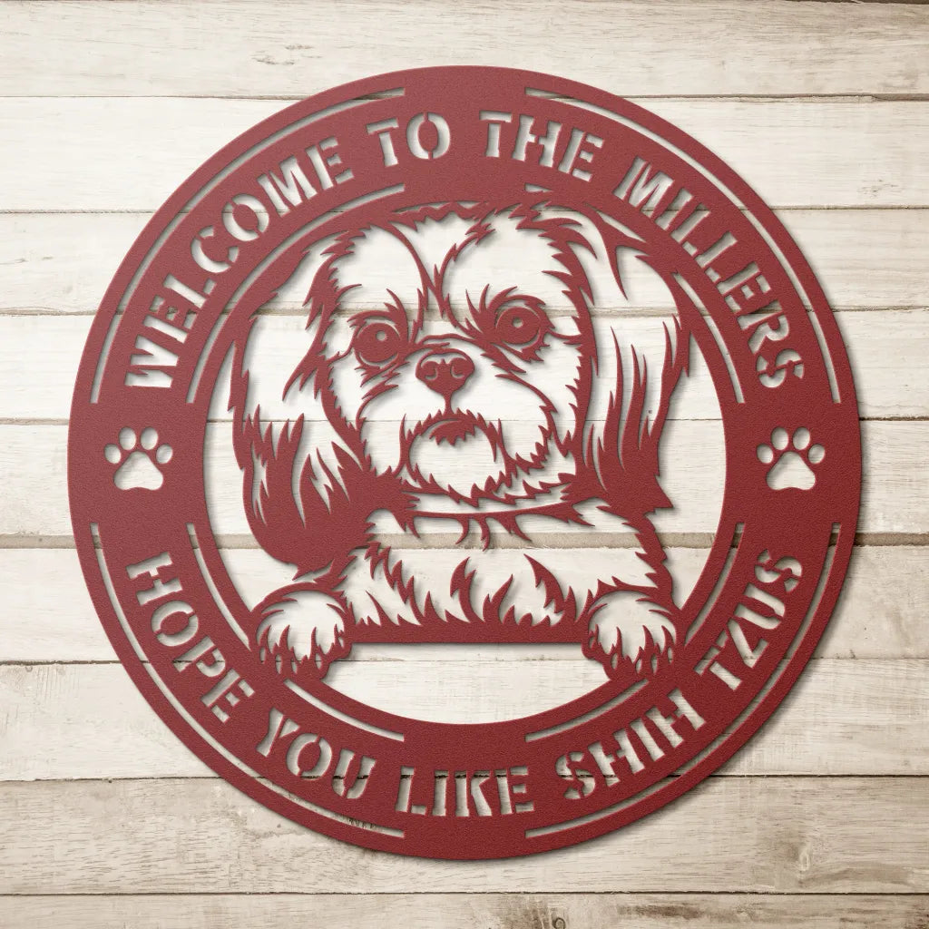 Custom Shih Tzu Metal Art - Unique Shih Tzu Gifts -