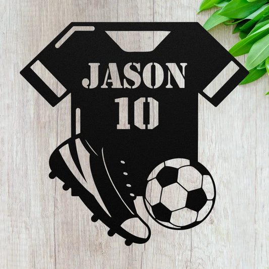 Custom Soccer Metal Sign - Personalized Soccer Wall Art For