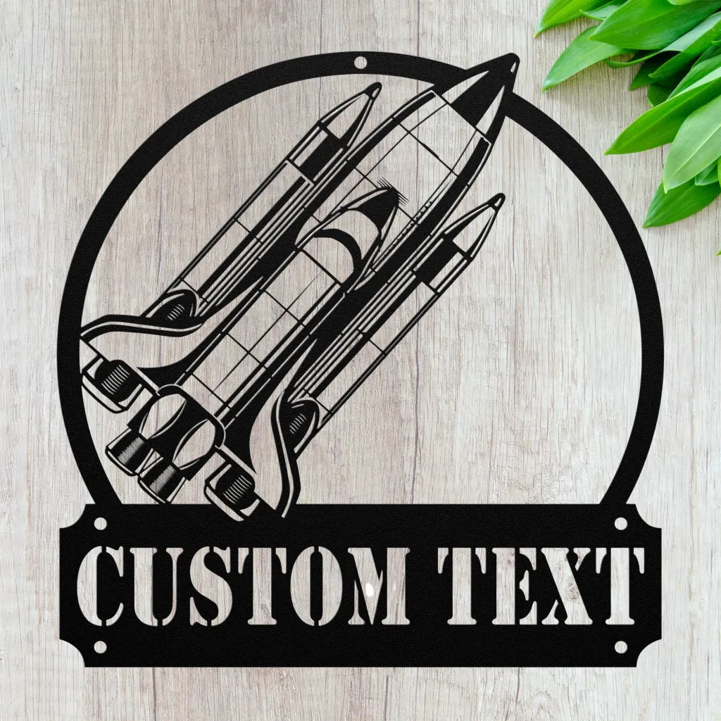 Custom Space Rocket Sign - Personalized Rocket Scientist