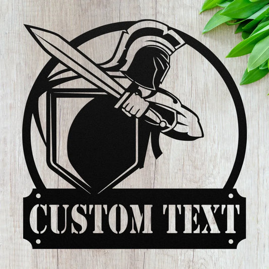 Custom Spartan Sign - Personalized Spartan Metal Wall Art -