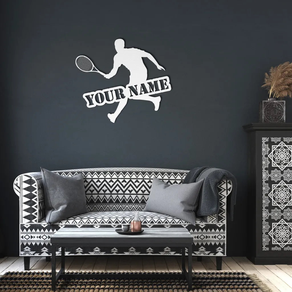 Custom Tennis Name Sign - Personalized Gifts For Tennis