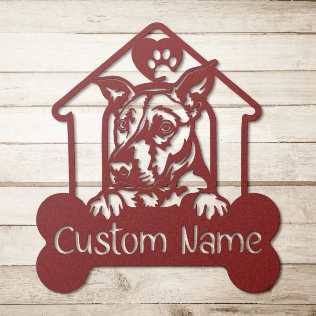 Custom Thai Ridgeback Metal Art - Personalized Dog Name Sign