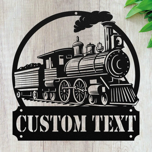Custom Train Metal Sign - Personalized Train Room Decor