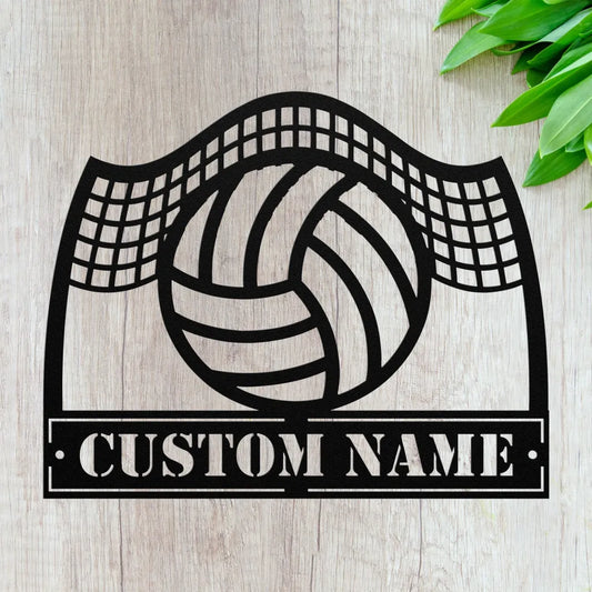 Custom Volleyball Metal Sign - Personalized Wall Art For