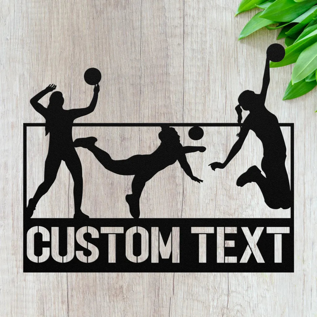 Custom Volleyball Team Name Sign - Personalized Gifts For