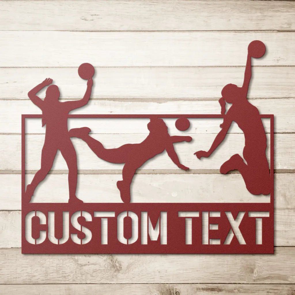 Custom Volleyball Team Name Sign - Personalized Gifts For