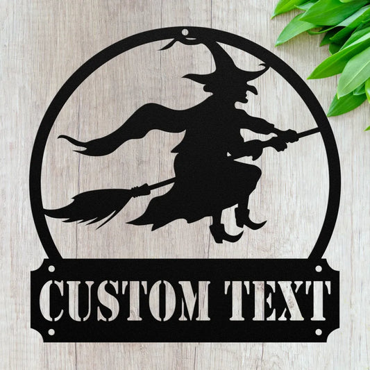 Custom Witch Metal Sign - Personalized Witchy Metal Wall Art