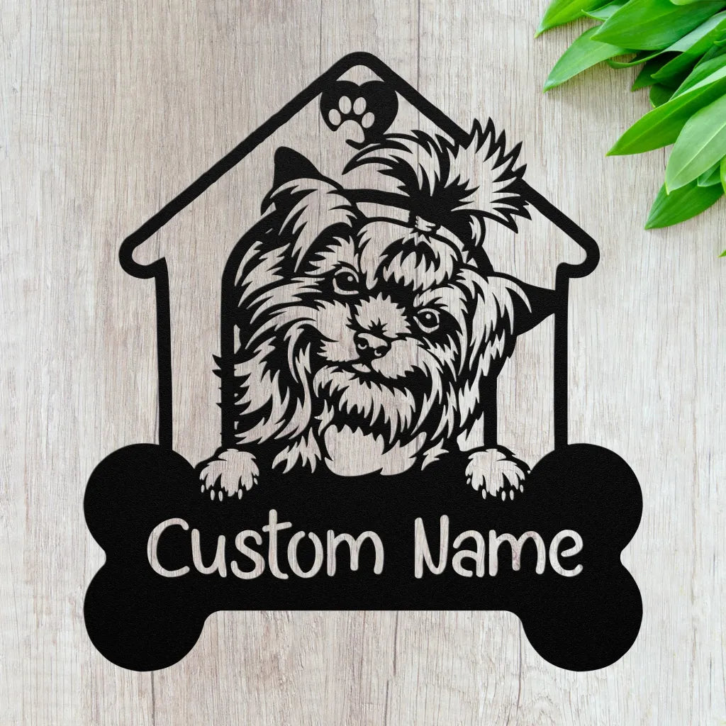 Custom Yorkshire Terrier Metal Sign Personalized Yorkie Dog