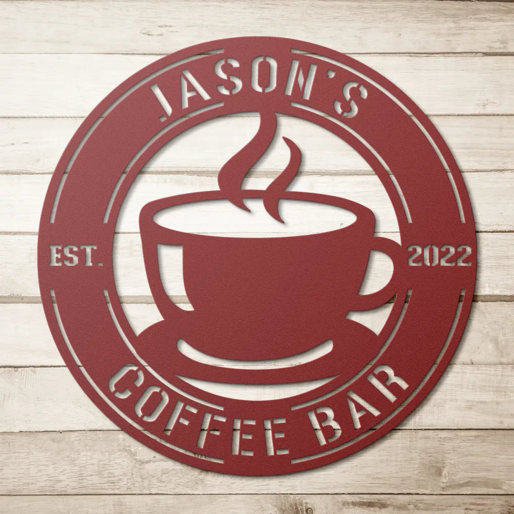 Customized Coffee Bar Metal Art Coffee Station Sign Coffee Bar Decor Coffee  Shop - Custom Laser Cut Metal Art & Signs, Gift & Home Decor