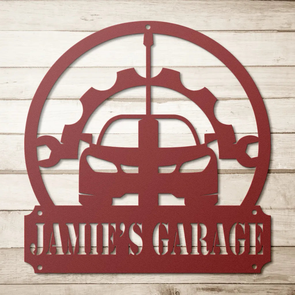 Personalized Dad’s Garage Metal Wall Art Custom Father’s