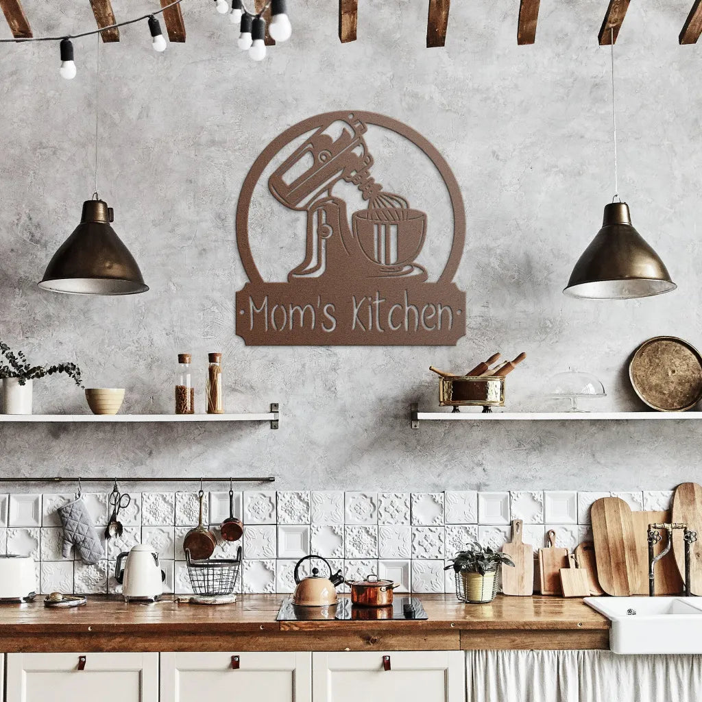 Personalized Kitchen Metal Wall Art Custom Sign For Mom’s