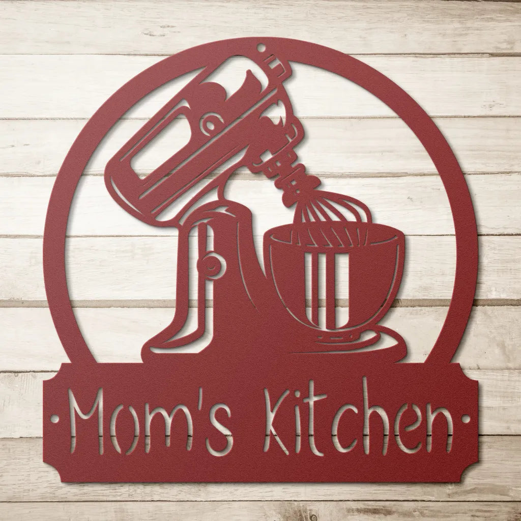 Personalized Kitchen Metal Wall Art Custom Sign For Mom’s