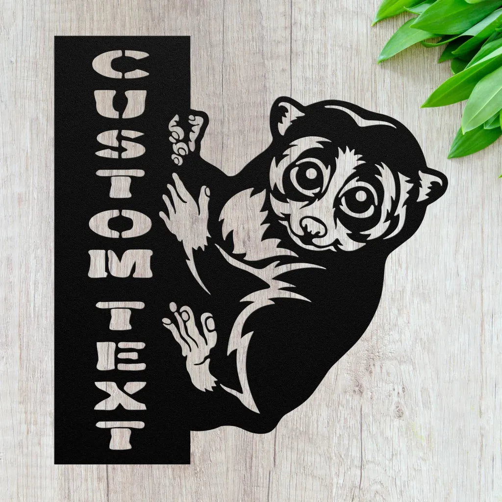 Personalized Monkey Metal Wall Art Custom Primate Name Sign