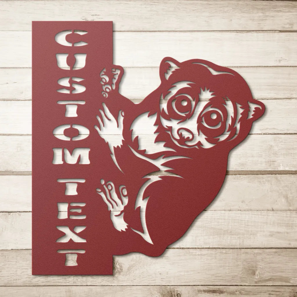 Personalized Monkey Metal Wall Art Custom Primate Name Sign