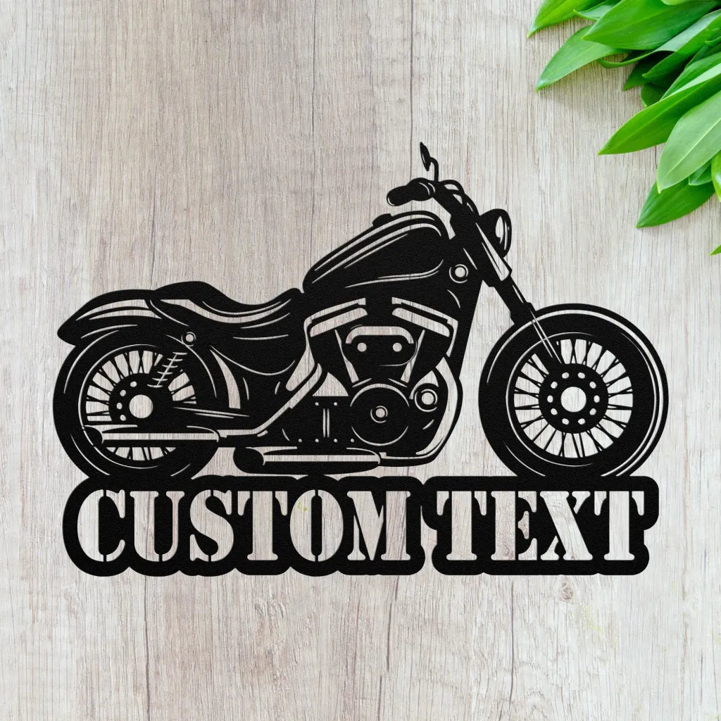 Personalized Motorcycle Metal Wall Art Custom Biker Sign -