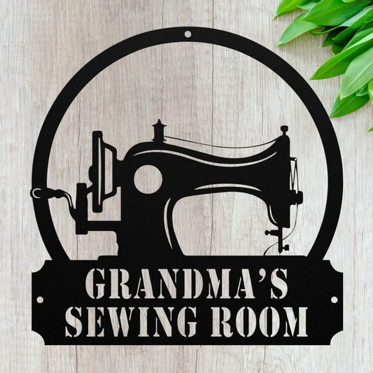 Personalized Sewing Room Metal Wall Art Custom Quilting Sign