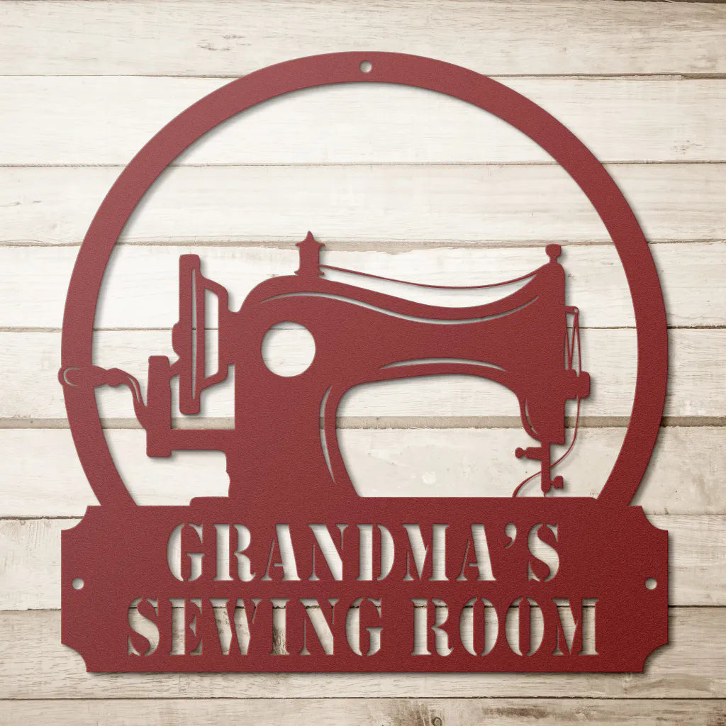 Personalized Sewing Room Metal Wall Art Custom Quilting Sign