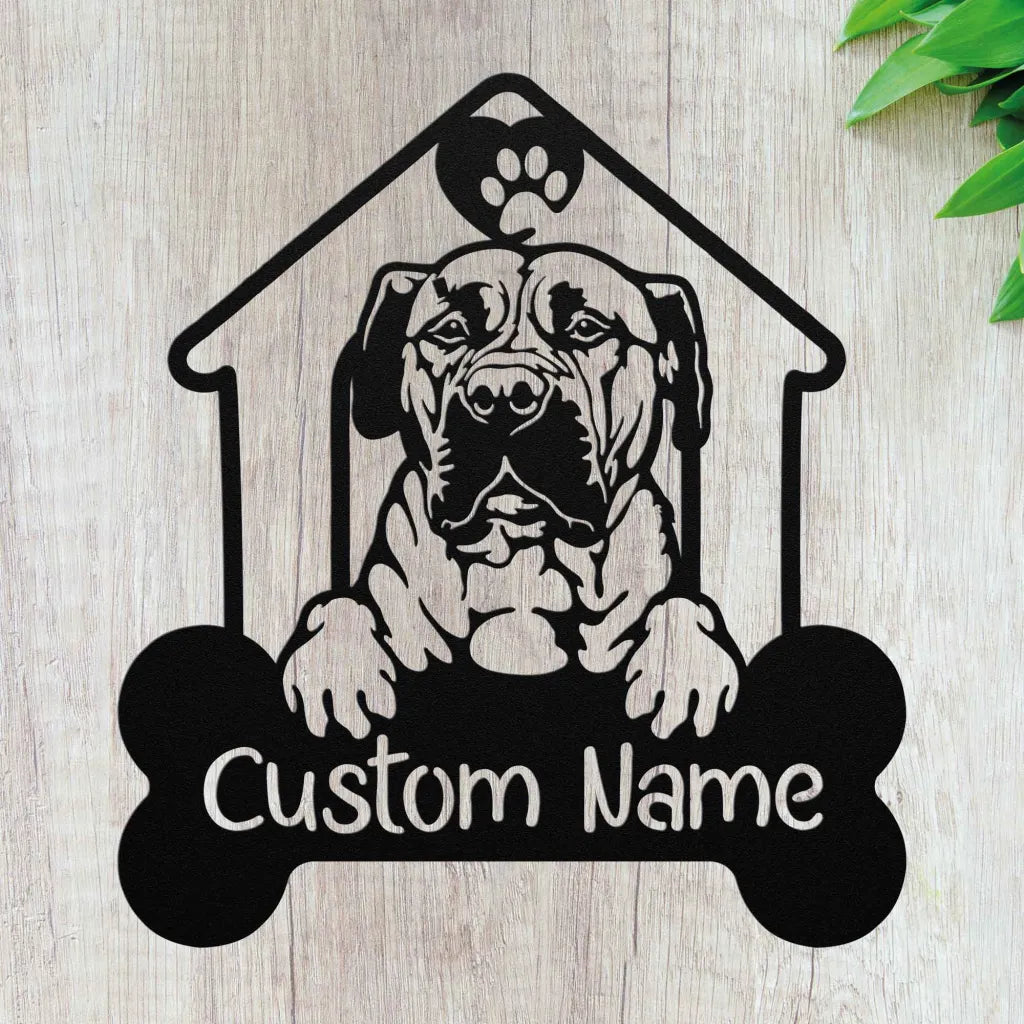 Personalized Tosa Inu Metal Wall Art Custom Tosa Dog Sign -