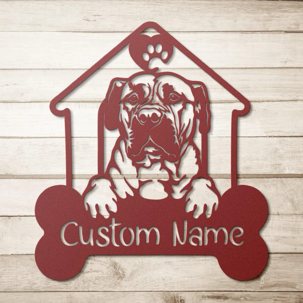 Personalized Tosa Inu Metal Wall Art Custom Tosa Dog Sign -