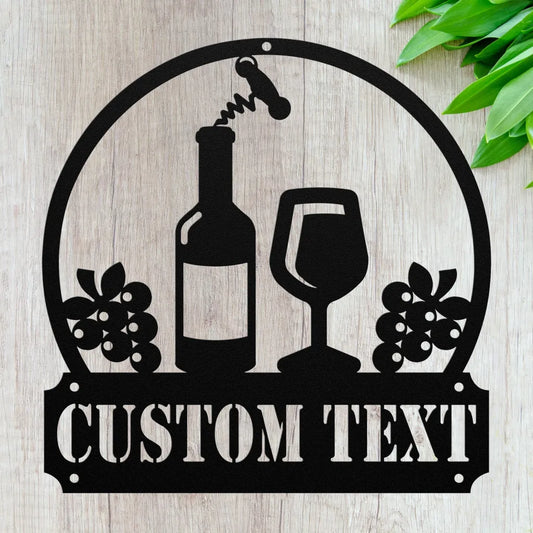 Personalized Wine Bar Sign - Custom Wine Cellar Decor -