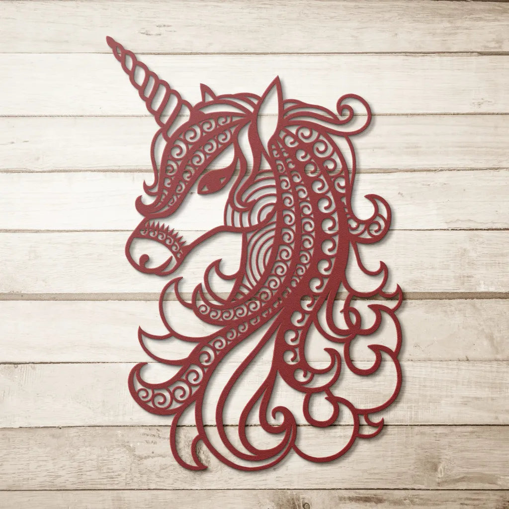 Unicorn Face Metal Wall Art For Girls Room Decoration – YouniqueMetal